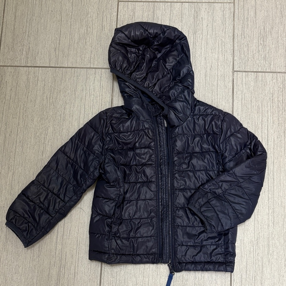 Primary Dark Blue Kids Puffer Jacket